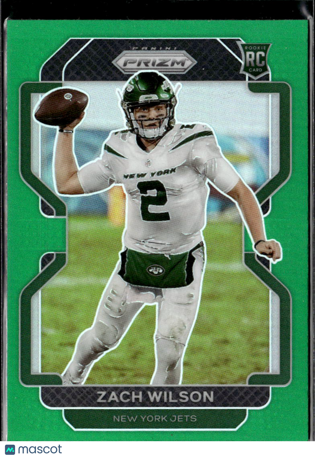 Zach Wilson 2021 Panini Prizm RC Green New York Jets