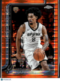 Dylan Harper 2025 Topps Chrome Orange Pulsar Refractor Rookie RC 24/25 Spurs