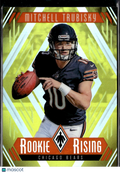 Mitchell Trubisky 2017 Phoenix Rookie Rising Yellow RC 7/25 Chicago Bears
