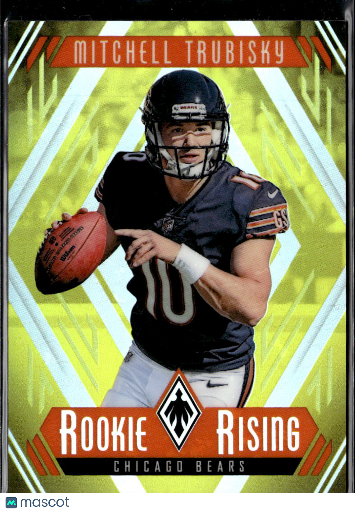 Mitchell Trubisky 2017 Phoenix Rookie Rising Yellow RC 7/25 Chicago Bears