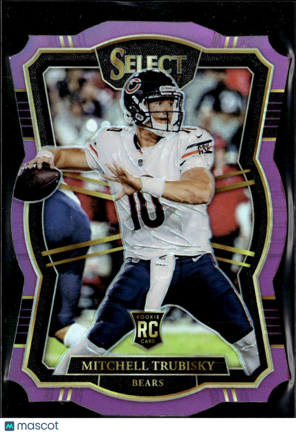 Mitchell Trubisky 2017 Select Premier Level Purple Prizm RC /75 Chicago Bears