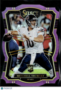 Mitchell Trubisky 2017 Select Premier Level Purple Prizm RC /75 Chicago Bears