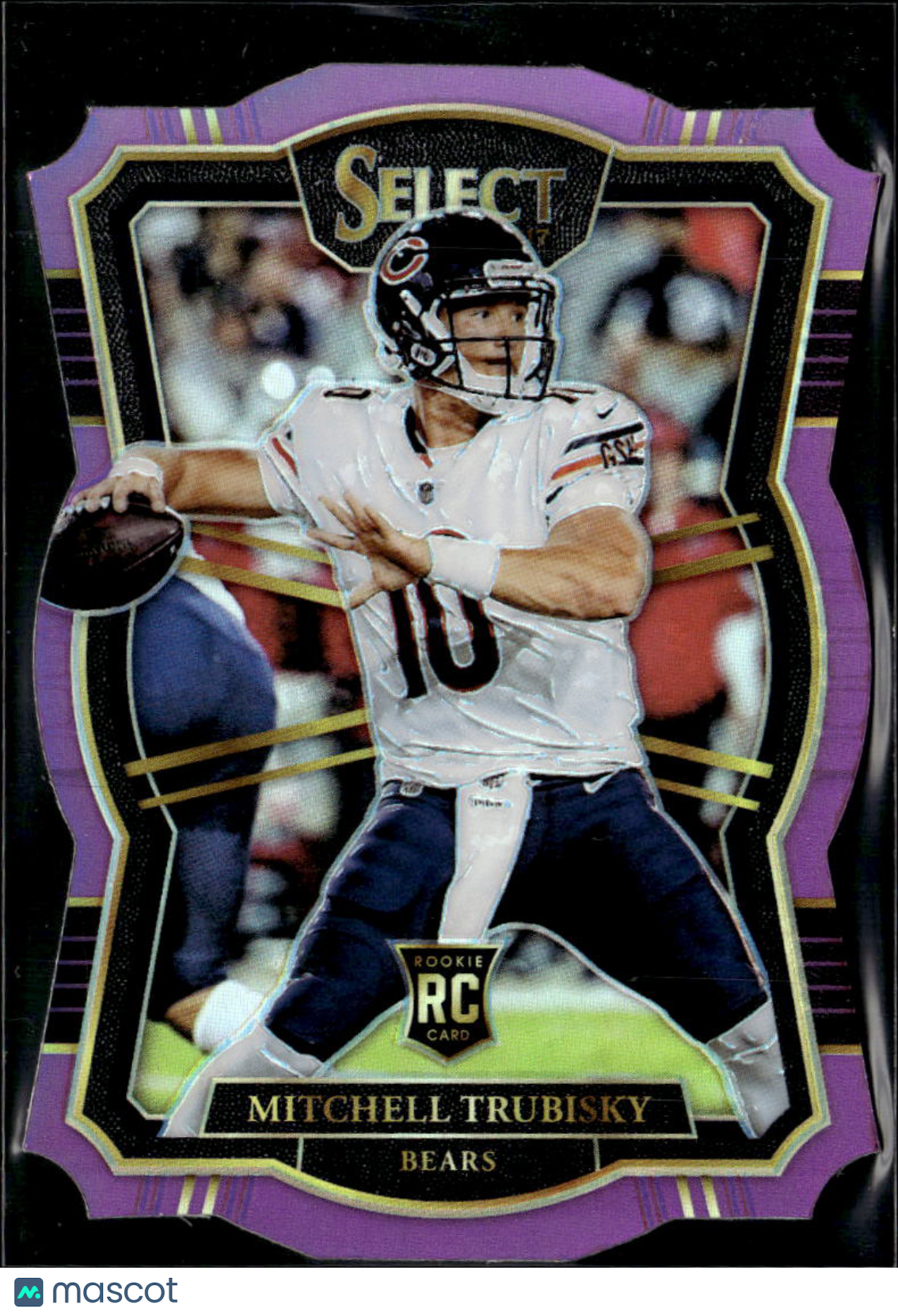 Mitchell Trubisky 2017 Select Premier Level Purple Prizm RC /75 Chicago Bears