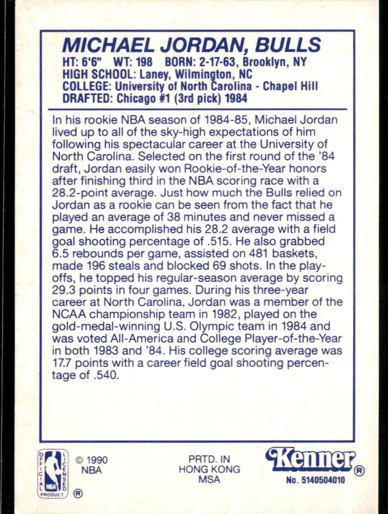 Michael Jordan 1984 Kenner Starting Lineup #8 Chicago Bulls