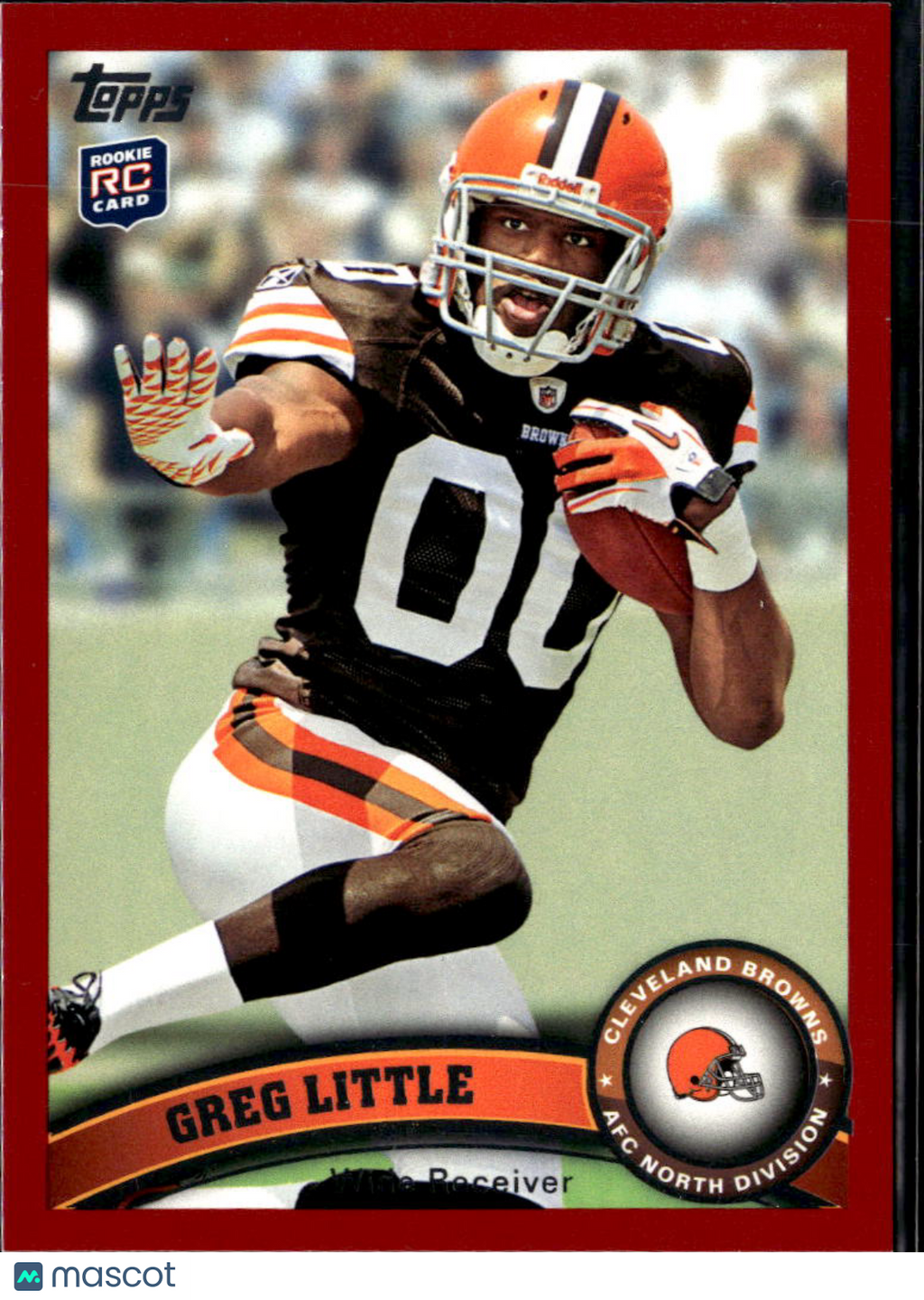 Greg Little 2011 Topps Red Border Rookie RC 8/77 Cleveland Browns