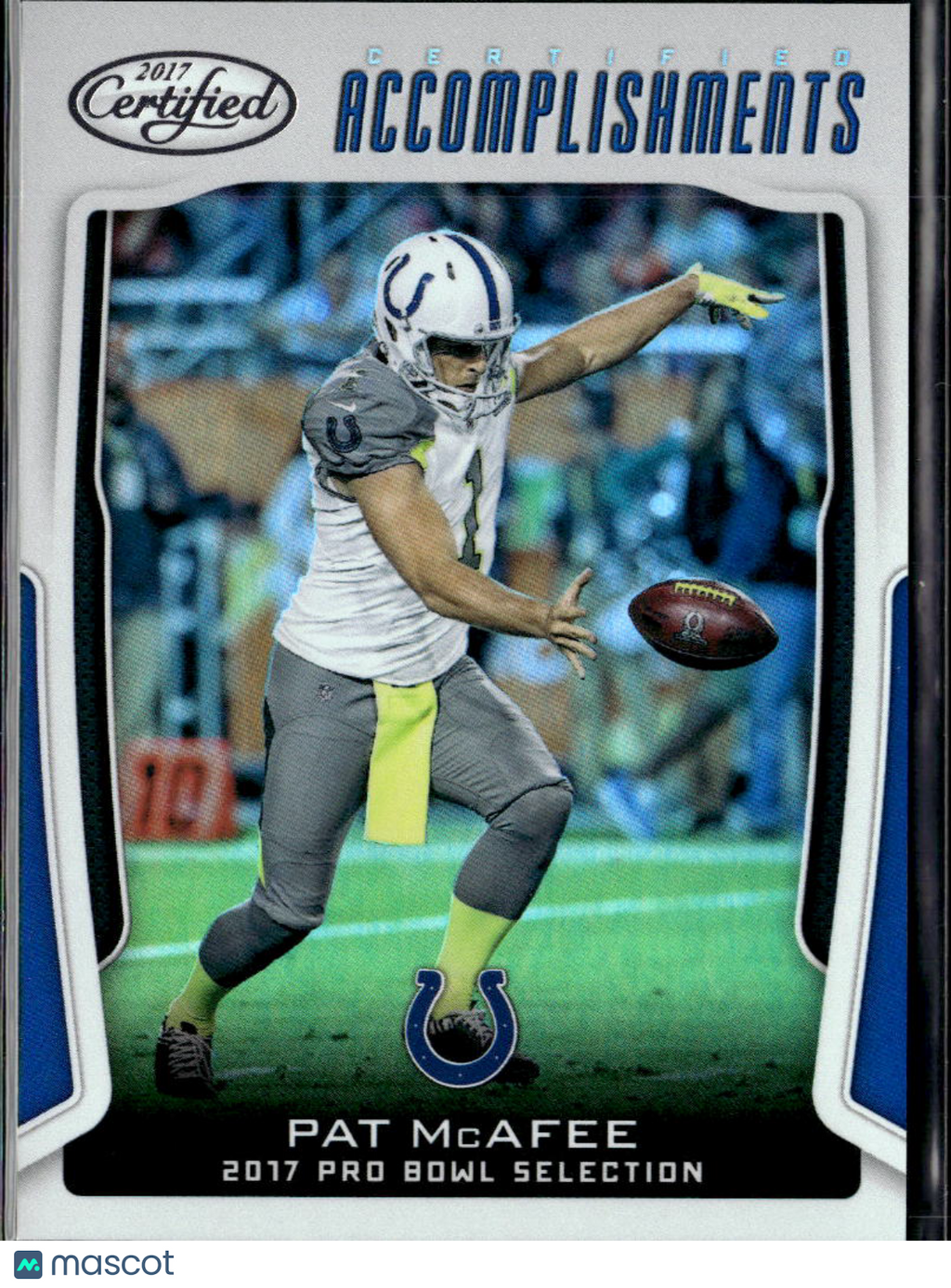 Pat McAfee 2017 Certified Accomplishments Insert Indianapolis Colts