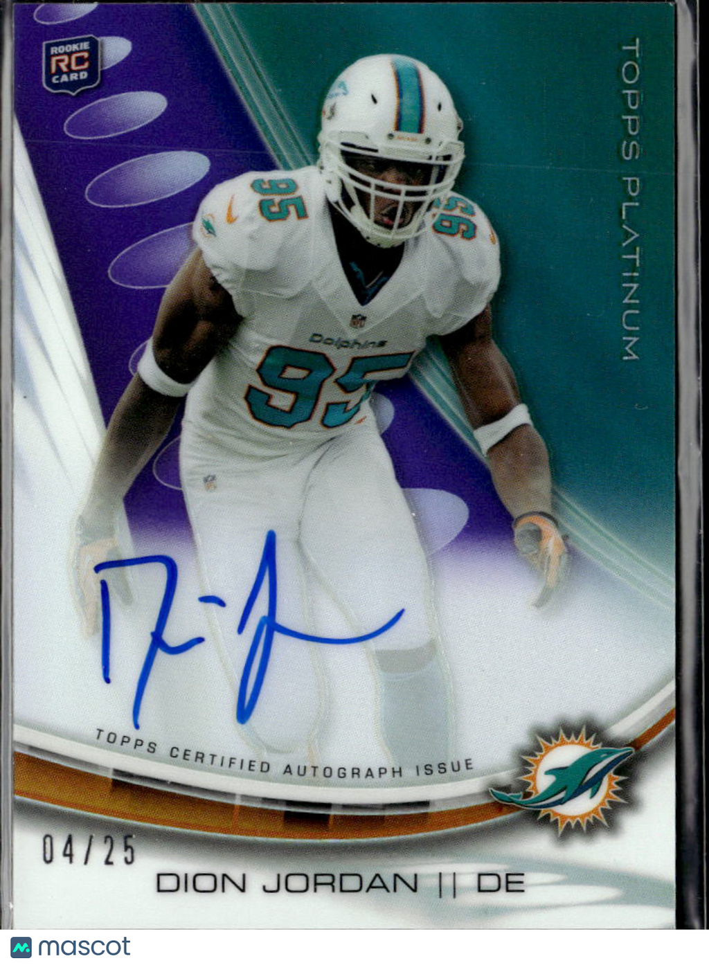 Dion Jordan 2013 Topps Platinum Auto Autograph RC 4/25 Miami Dolphins