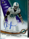 Dion Jordan 2013 Topps Platinum Auto Autograph RC 4/25 Miami Dolphins