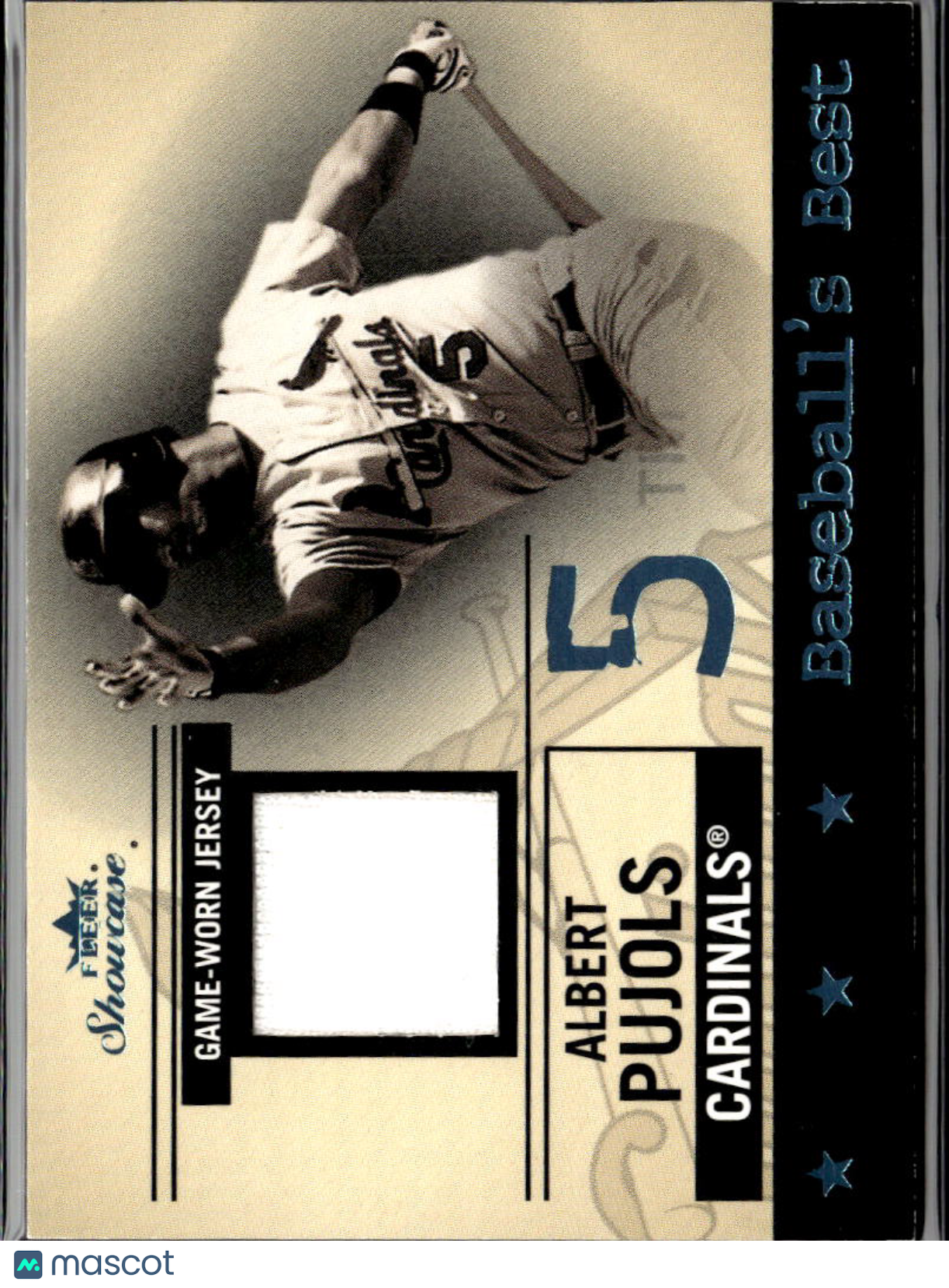 Albert Pujols 2004 Fleer Showcase Game Worn Jersey Patch 26/31 Stl Cardinals