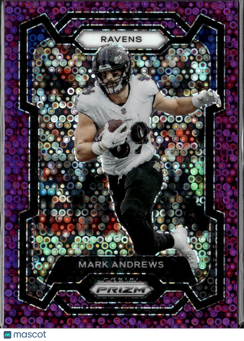 Mark Andrews 2023 Prizm Purple Disco Prizm 15/35 Baltimore Ravens
