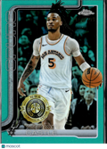 Stephon Castle 2024 Topps Chrome Aqua Refractor San Antonio Spurs
