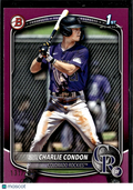 Charlie Condon 2025 Bowman 1st Purple Rookie RC 131/299 Colorado Rockies