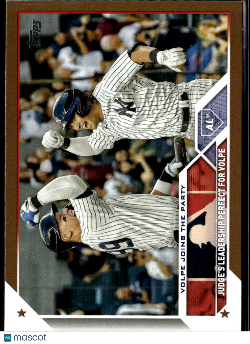 Aaron Judge / Anthony Volpe 2023 Topps GOLD 82/2023 New York Yankees