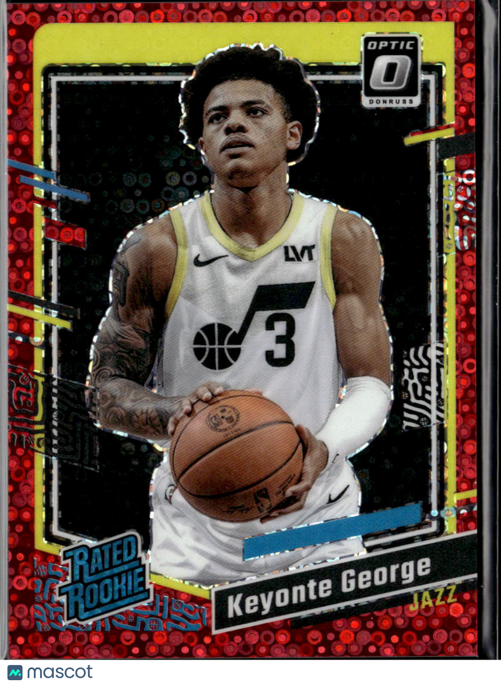 Keyonte George 2023-24 Optic Rated Rookie Red Disco 19/75 Utah Jazz