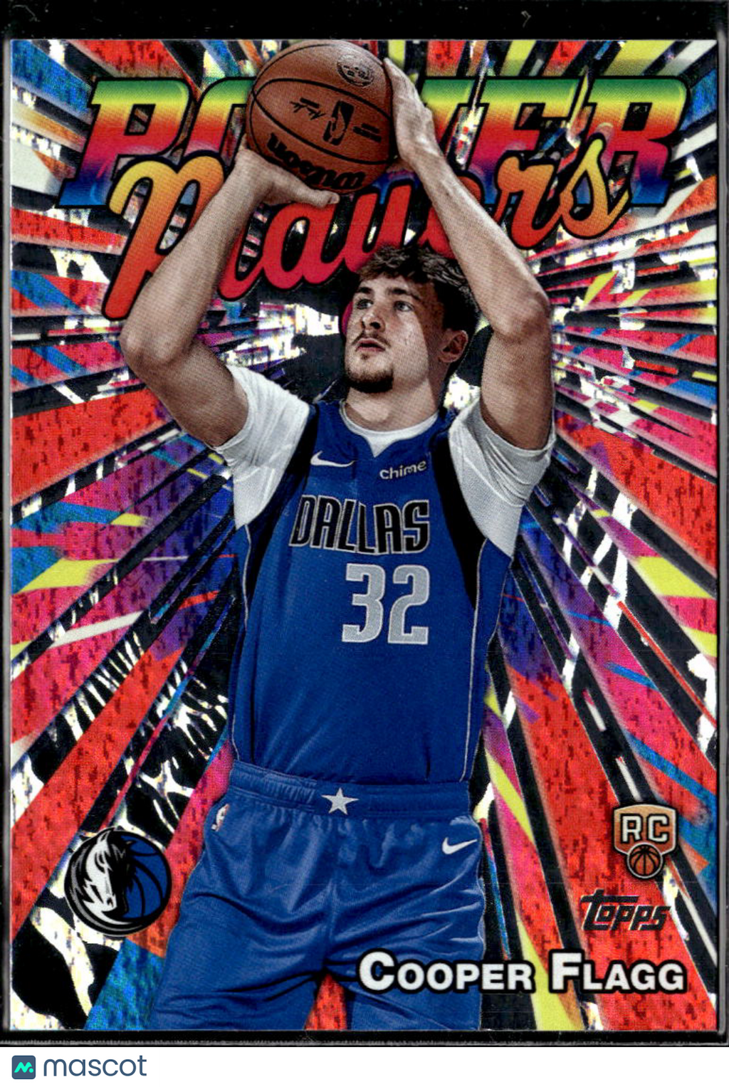 Cooper Flagg 2025 Topps Power Players Sparkle Glitter Rookie RC Dallas Mavericks