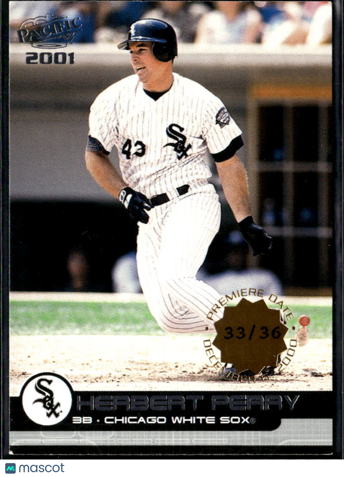 Herbert Perry 2000 Pacific Premiere Date 33/36 Chicago White Sox