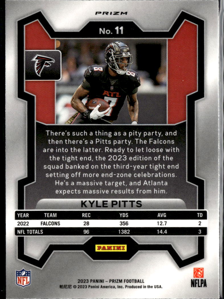 Kyle Pitts 2023 Prizm Black White Checkerboard SSP Atlanta Falcons