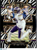 Justin Jefferson 2023 Select Zebra Prizm Die-Cut Minnesota Vikings
