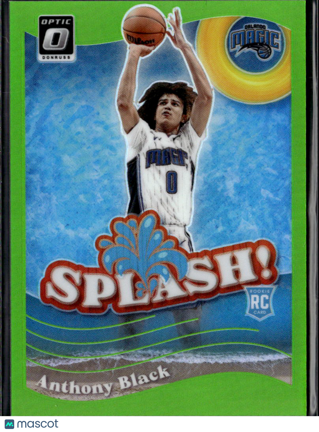 Anthony Black 2023-24 Optic Splash! RC Lime Green Prizm 21/149 Orlando Magic