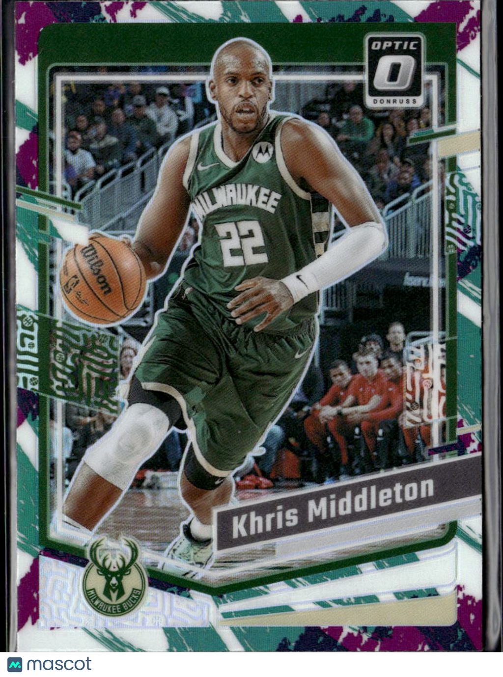 Khris Middleton 2023-24 Optic Jazz Prizm SSP SHORTPRINT Milwaukee Bucks