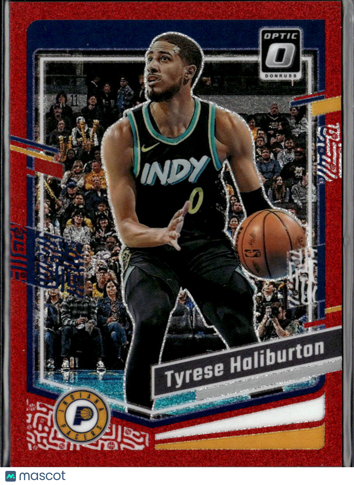 Tyrese Haliburton 2023-24 Optic Red Glitter Prizm 31/75 Indiana Pacers