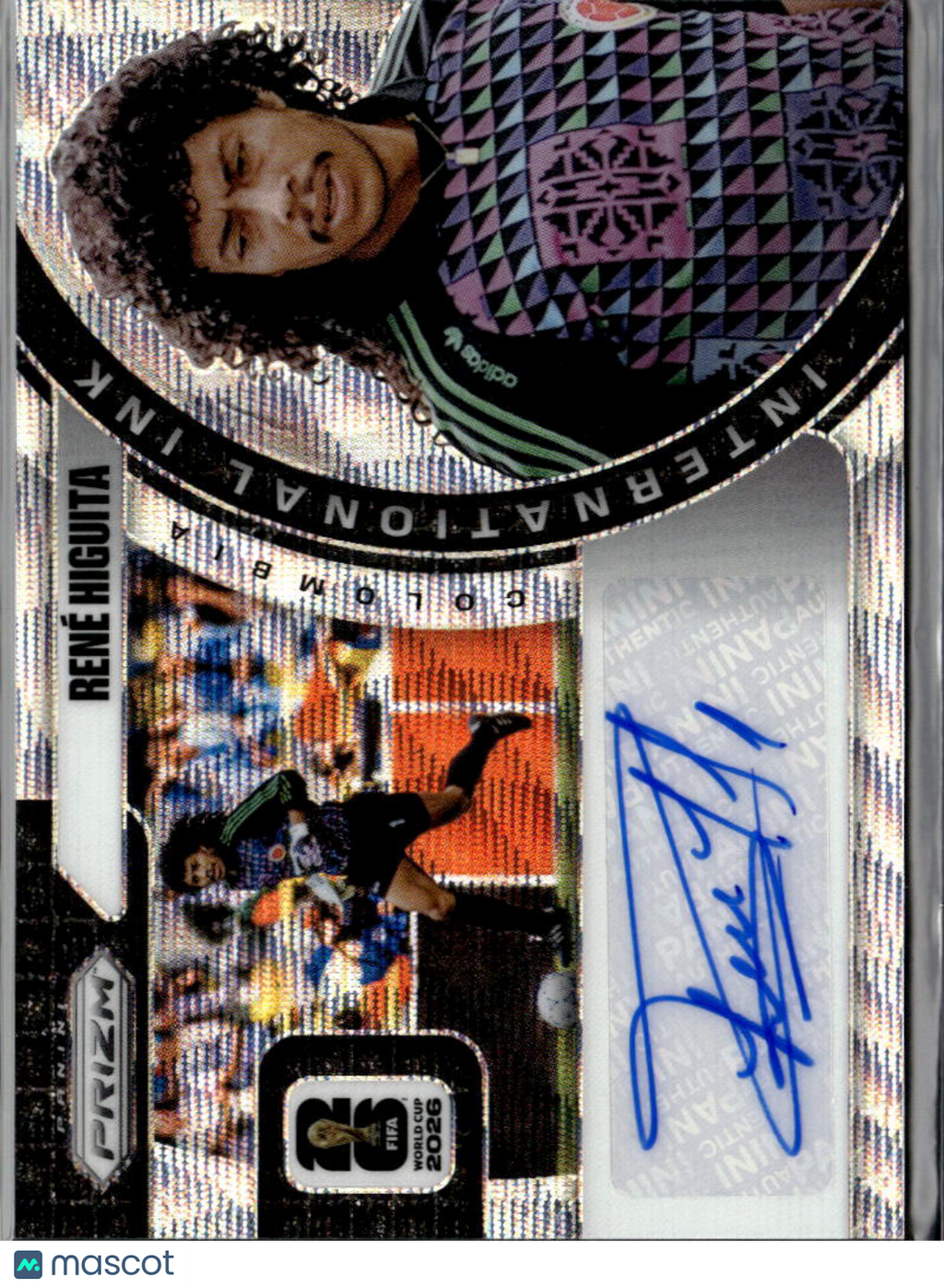 Rene Higuita 2026 Prizm International Ink Auto Autograph Wave Colombia