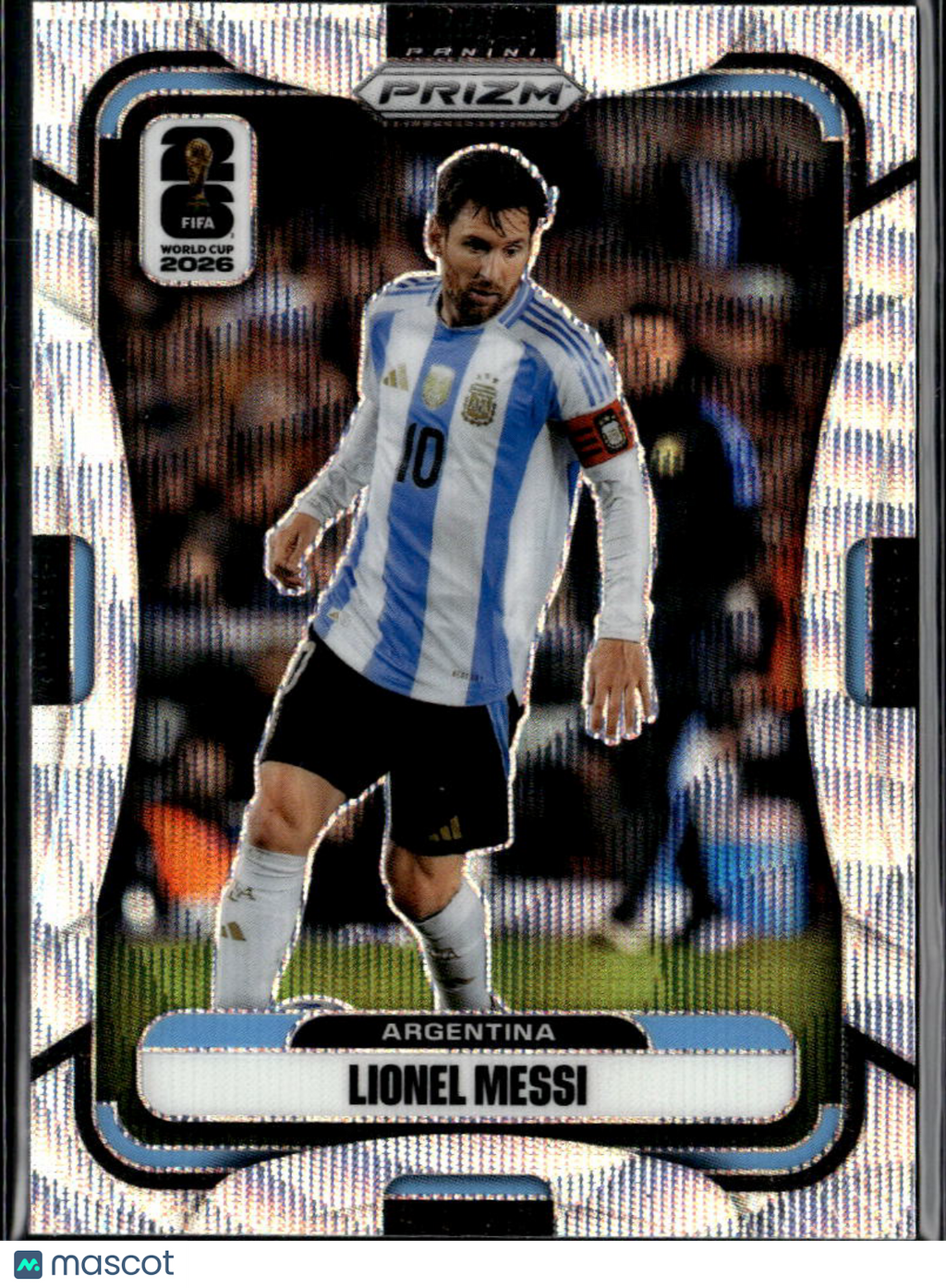 Lionel Messi 2026 Panini Prizm FIFA World Cup Silver Wave Prizm #10 Argentina
