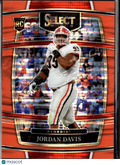 Jordan Davis 2022 Select Draft Picks Orange Pulsar Prizm Rookie RC Georgia 2/26