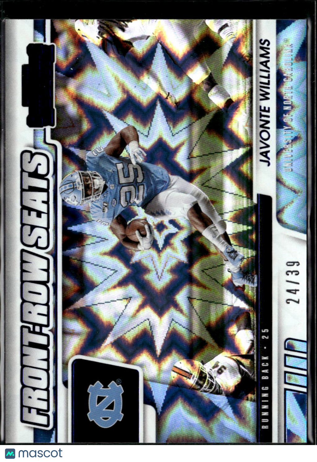 Javonte Williams 2021 Contenders Blue Explosion RC 24/39 North Carolina Cowboys