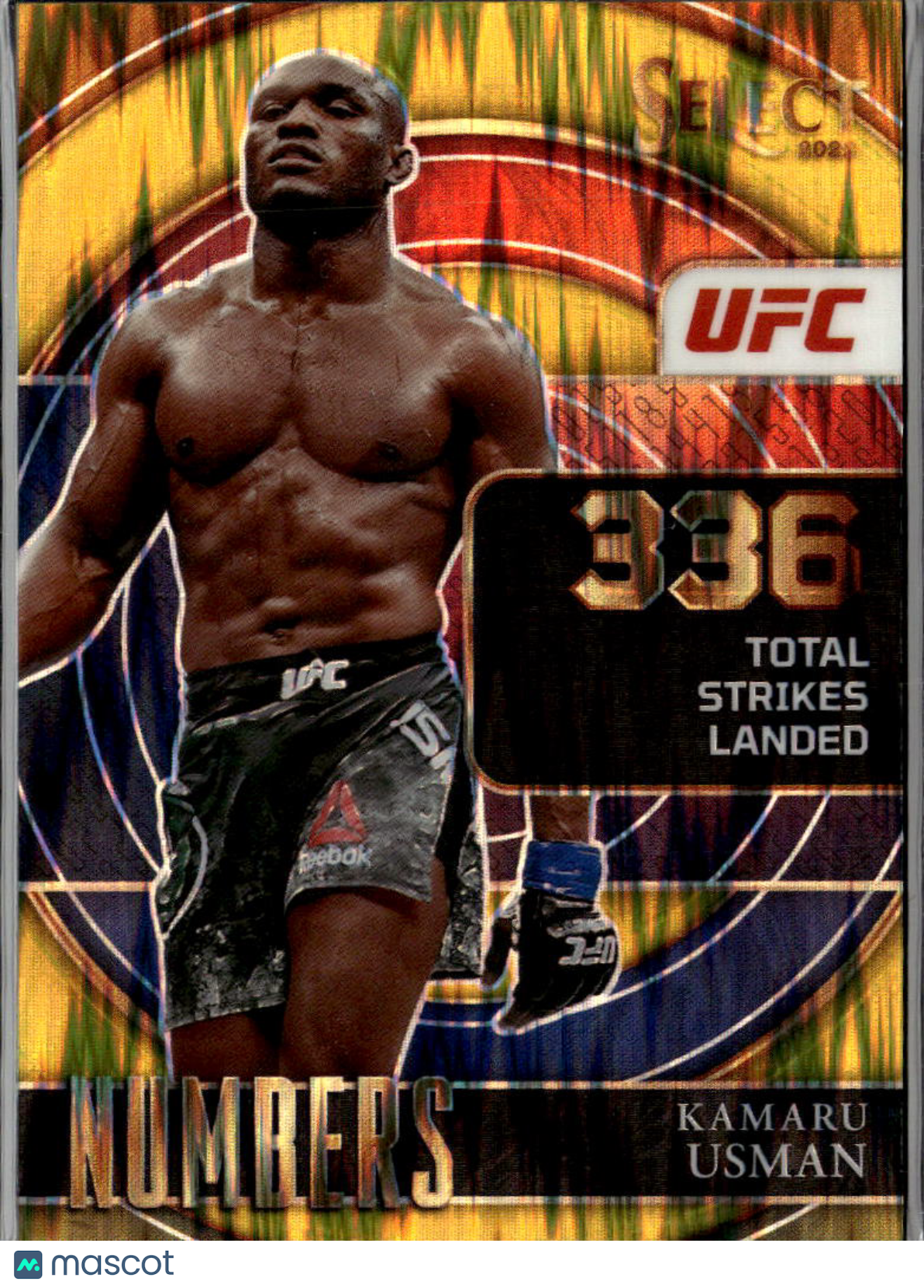 Kamaru Usman 2022 Select Numbers GOLD Prizm UFC MMA 7/10