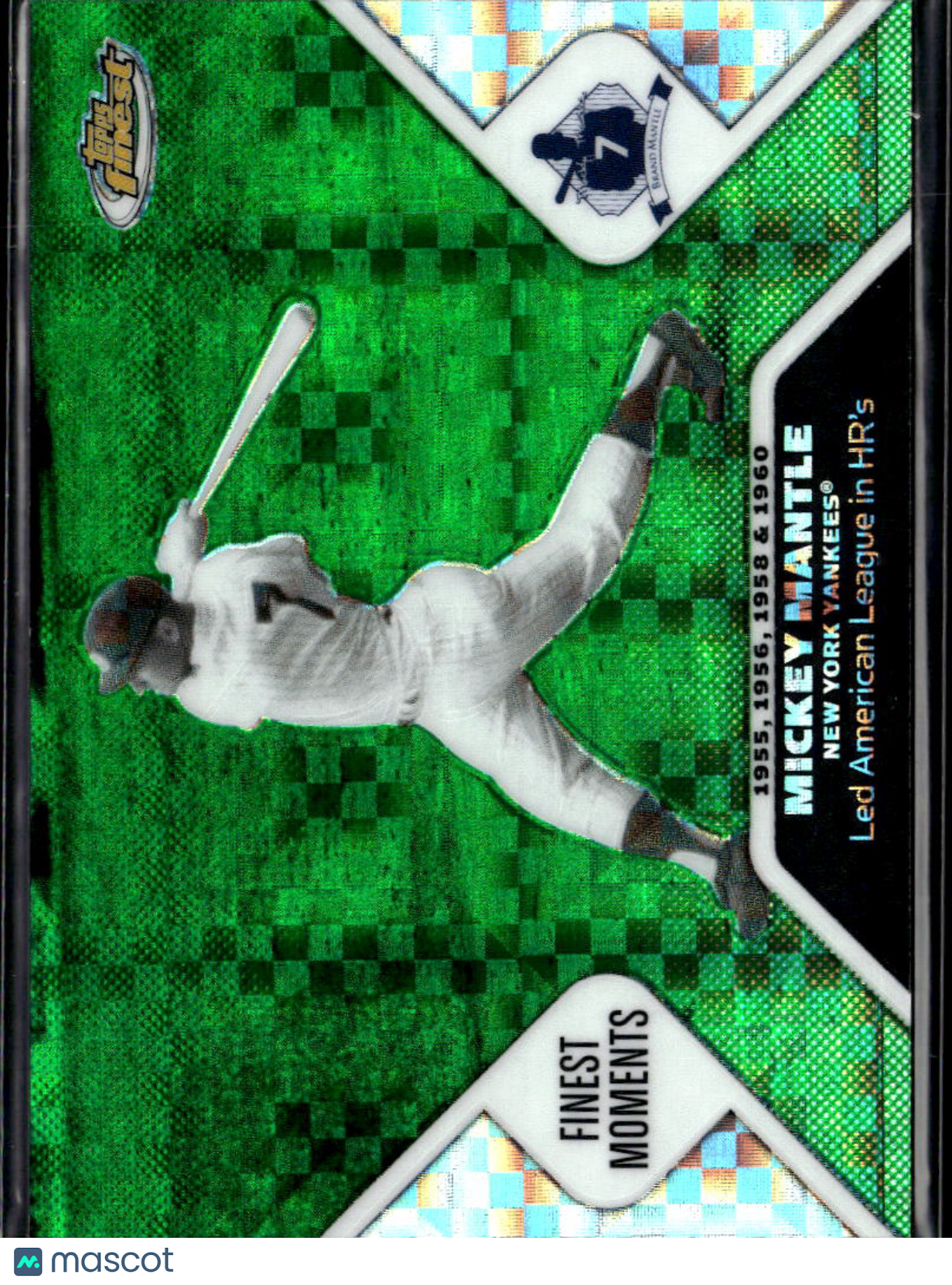 Mickey Mantle 2006 Topps Finest Moments Green X-Fractor 17/50 New York Yankees