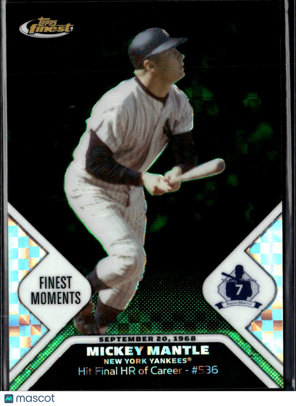 Mickey Mantle 2006 Topps Finest Moments Green X-Fractor 44/50 New York Yankees