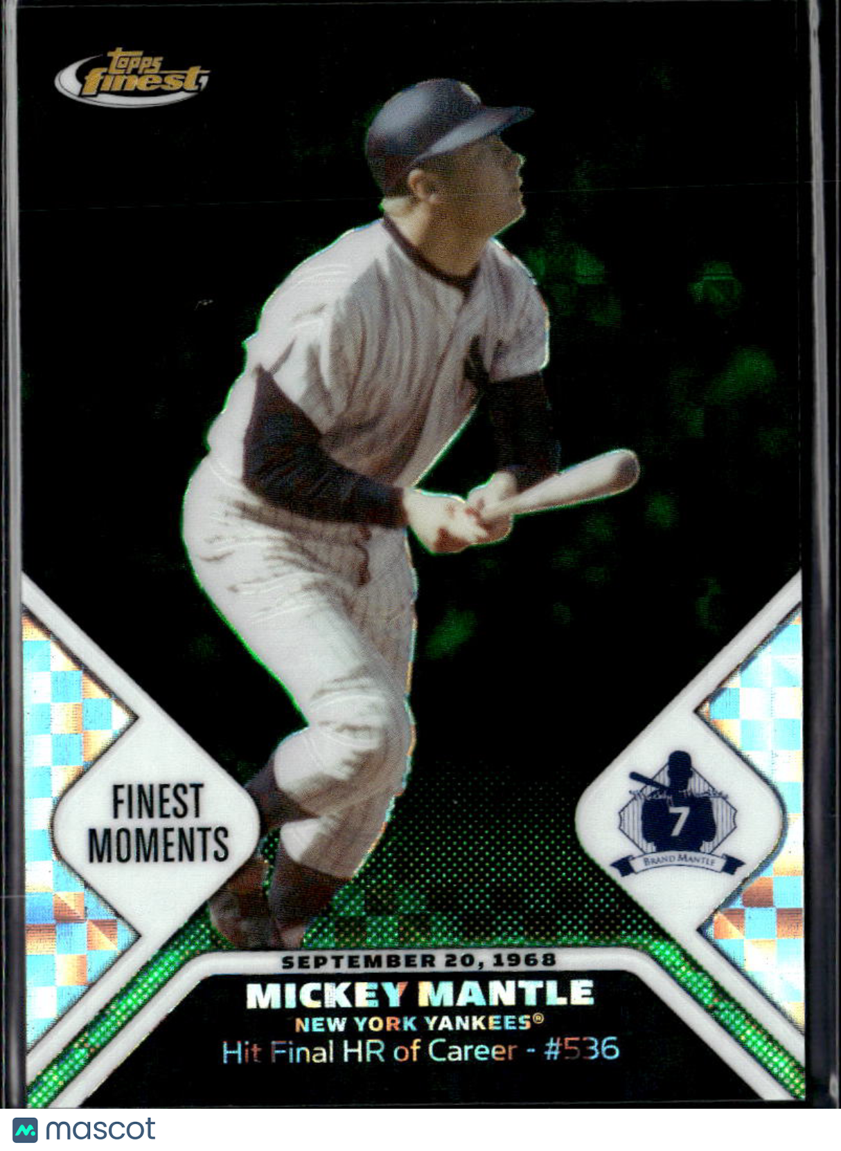 Mickey Mantle 2006 Topps Finest Moments Green X-Fractor 44/50 New York Yankees
