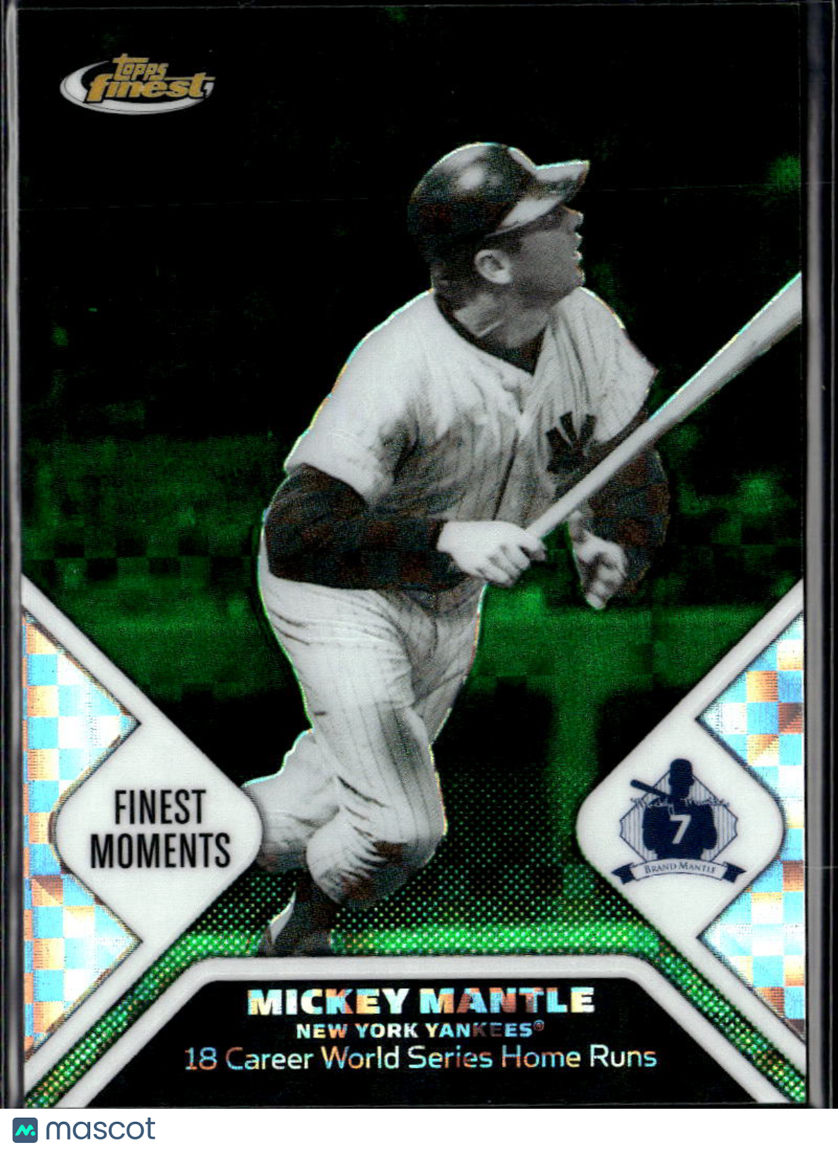 Mickey Mantle 2006 Topps Finest Moments Green X-Fractor 8/50 New York Yankees