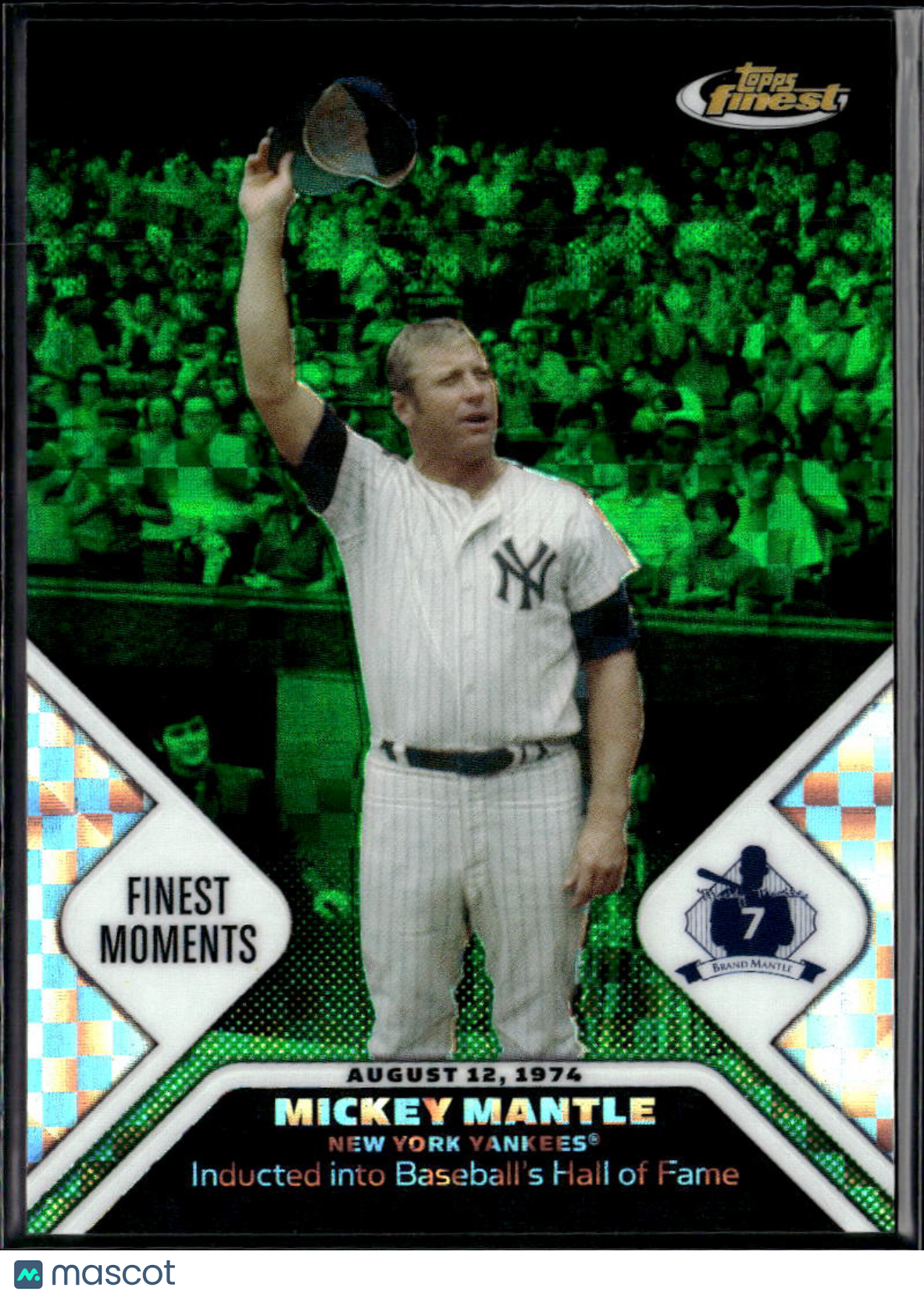 Mickey Mantle 2006 Topps Finest Moments Green X-Fractor 8/50 New York Yankees