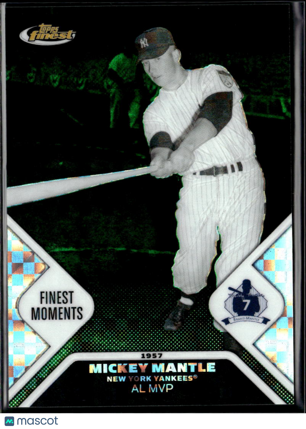 Mickey Mantle 2006 Topps Finest Moments Green X-Fractor 23/50 New York Yankees
