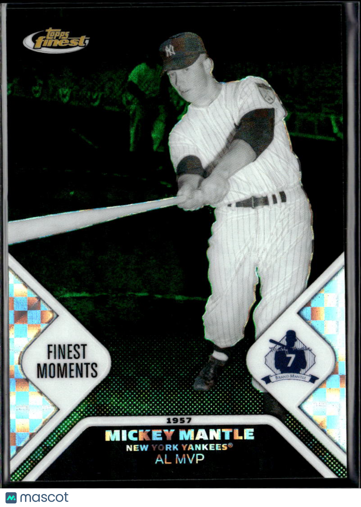 Mickey Mantle 2006 Topps Finest Moments Green X-Fractor 23/50 New York Yankees