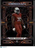 Paris Johnson Jr. 2023 Obsidian Orange Rookie RC 2/49 Arizona Cardinals
