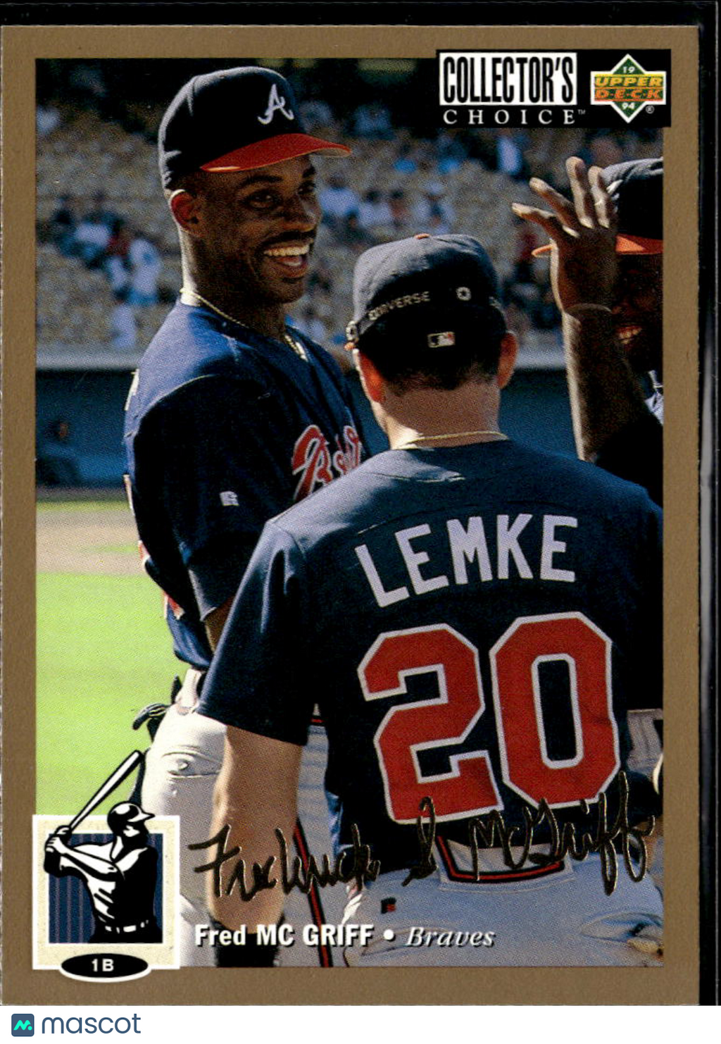 Fred McGriff 1994 Upper Deck Collector's Choice Gold Signature Atlanta Braves