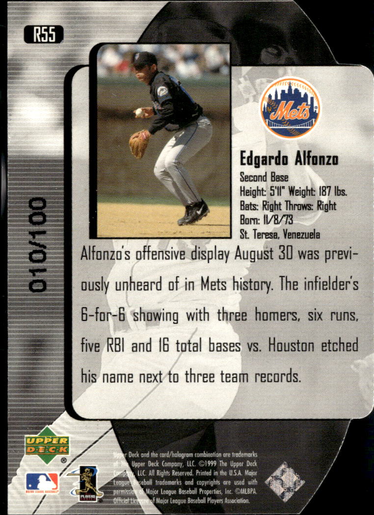Edgardo Alfonzo 1999 Upper Deck Black Diamond /100 New York Mets