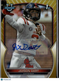 Jaxson Dart 2022 Bowman Chrome 1st Auto Autograph GOLD RC Ole Miss 6/50