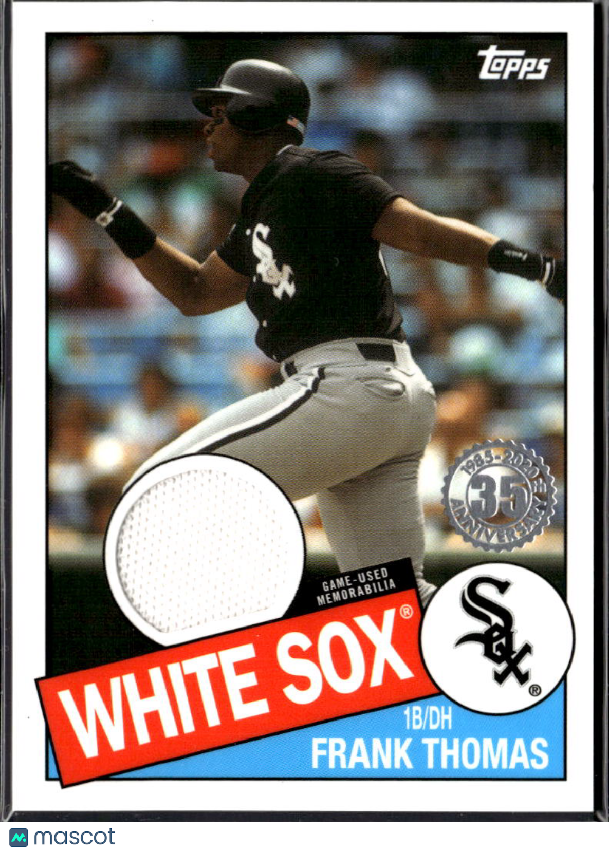 Frank Thomas 2020 Topps '85 Game Worn Jersey Patch Chicago White Sox