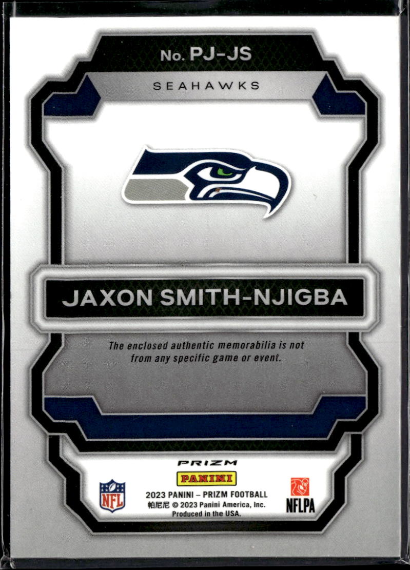 Jaxon Smith-Njigba 2023 Prizm Silver Jersey Patch RC Rookie Seattle Seahawks