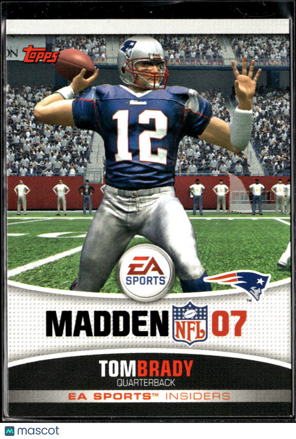 Tom Brady 2008 Topps EA Sports Madden NFL 07 Insiders New England Patriots