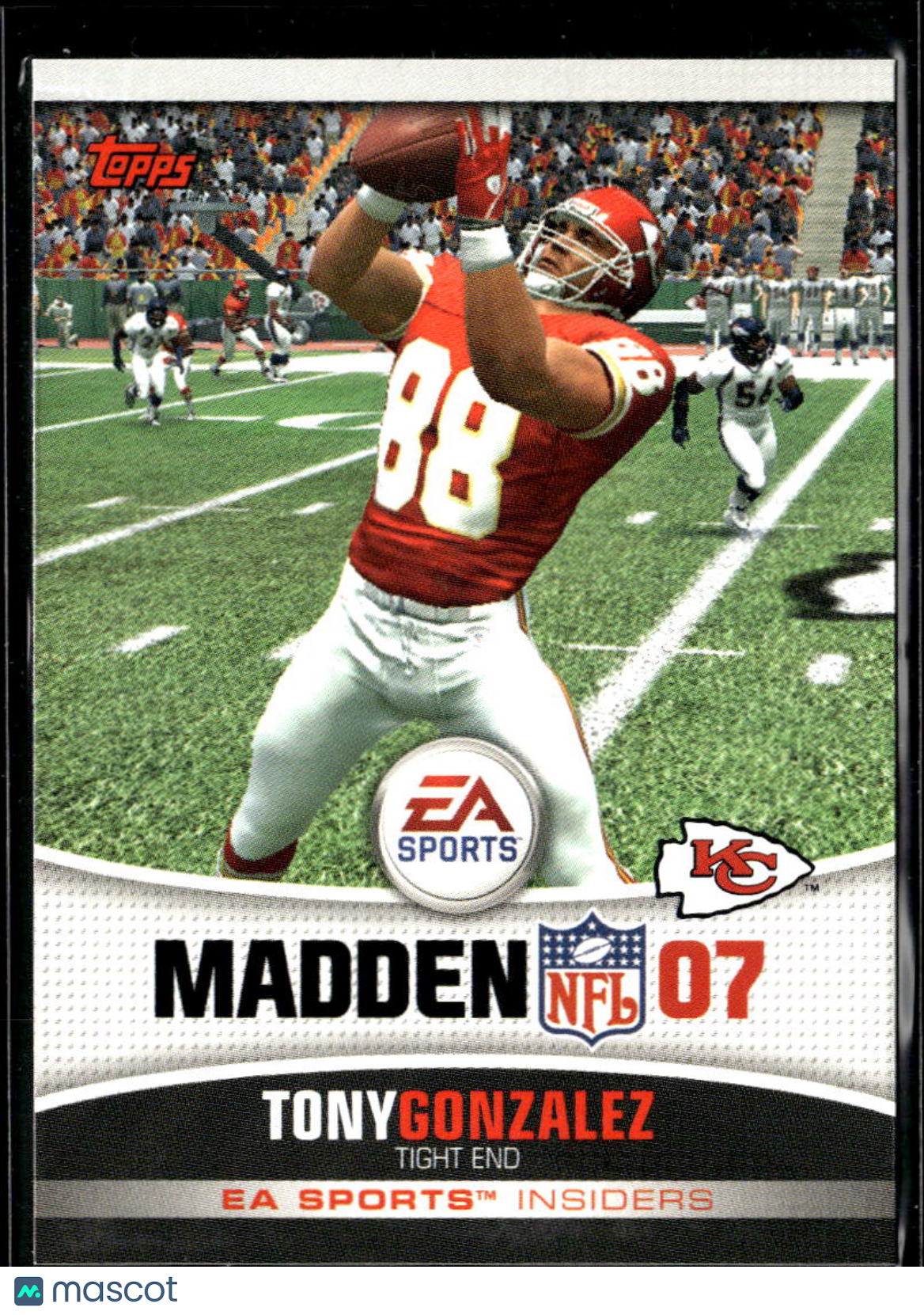 Tony Gonzalez 2006 Topps EA Sports Madden NFL 07 Insiders Kansas City Chiefs