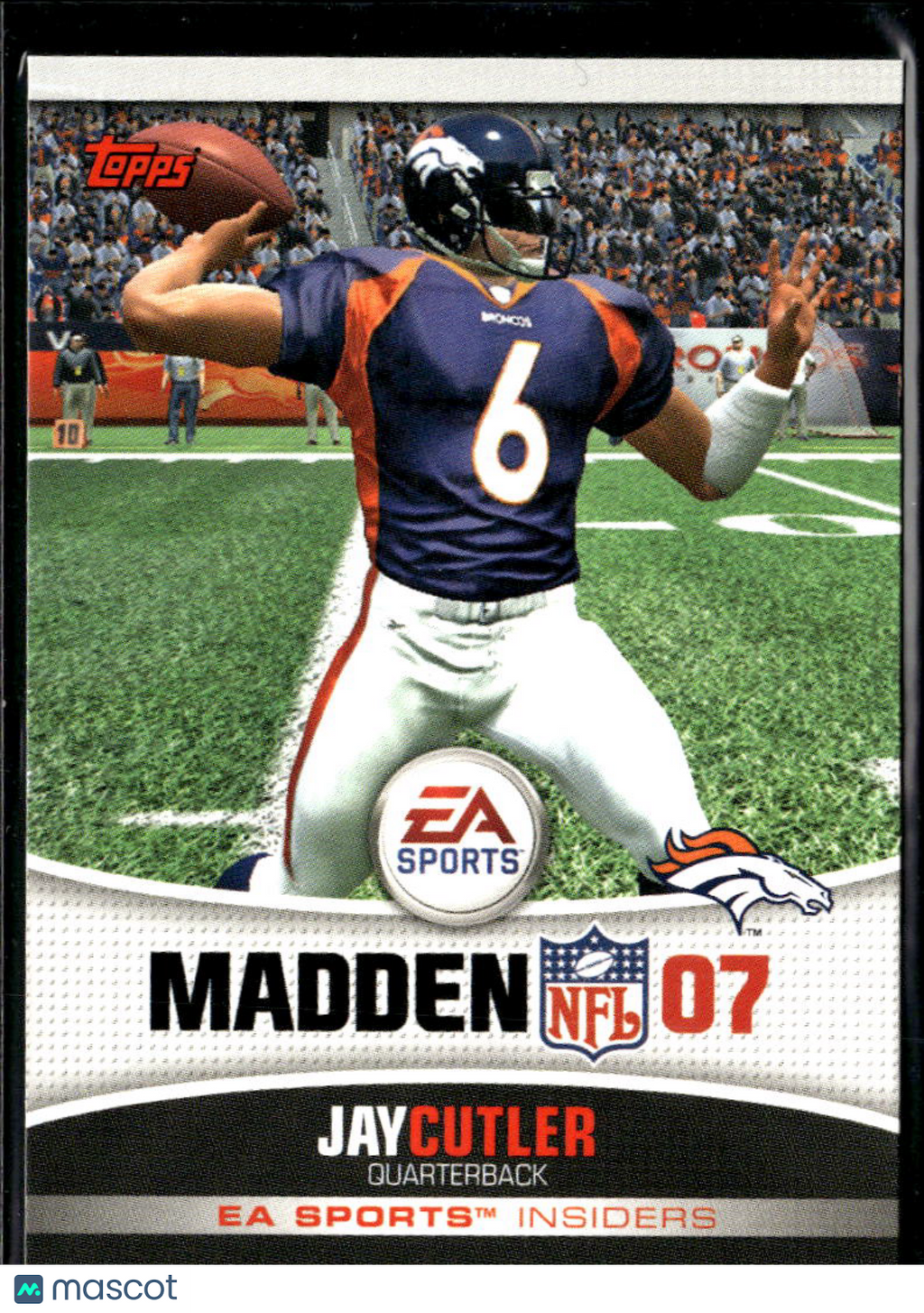 Jay Cutler 2006 Topps Madden NFL 07 EA Sports Insiders Denver Broncos