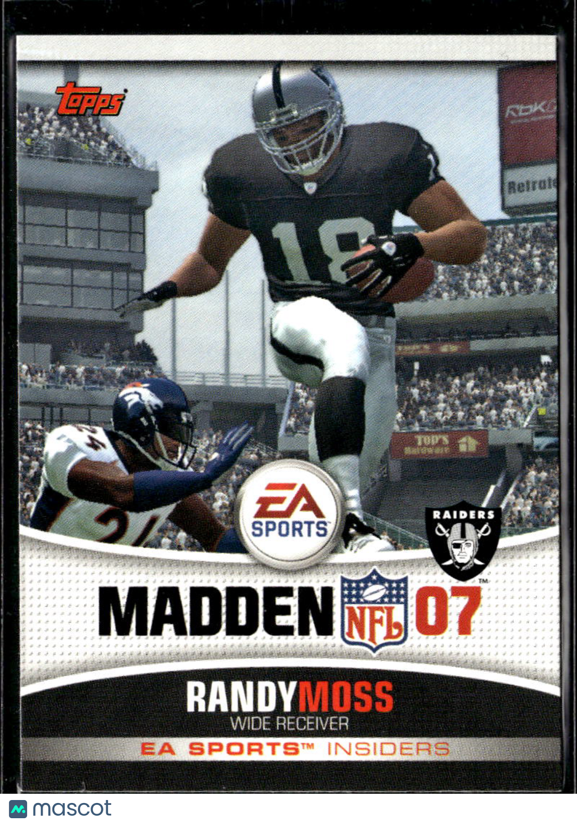 Randy Moss 2006 Topps EA Sports Madden NFL 07 Insiders Oakland Raiders