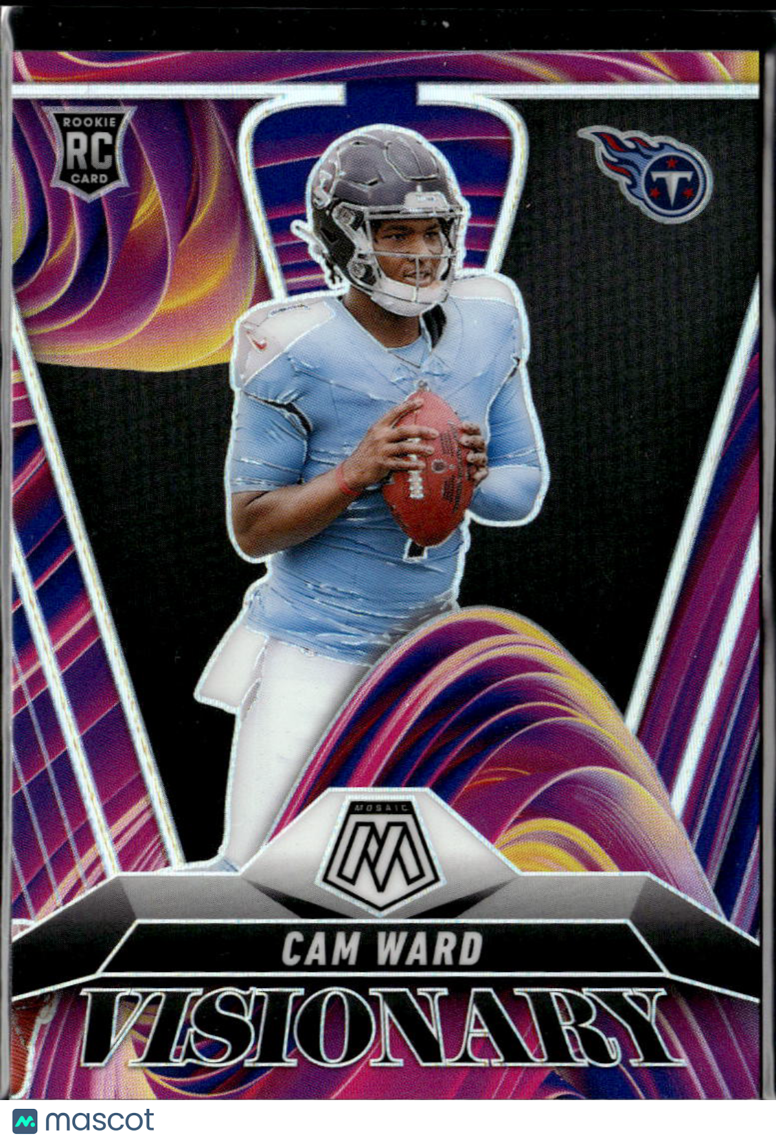 Cam Ward 2025 Mosaic Visionary SSP CASE HIT Rookie RC Tennessee Titans