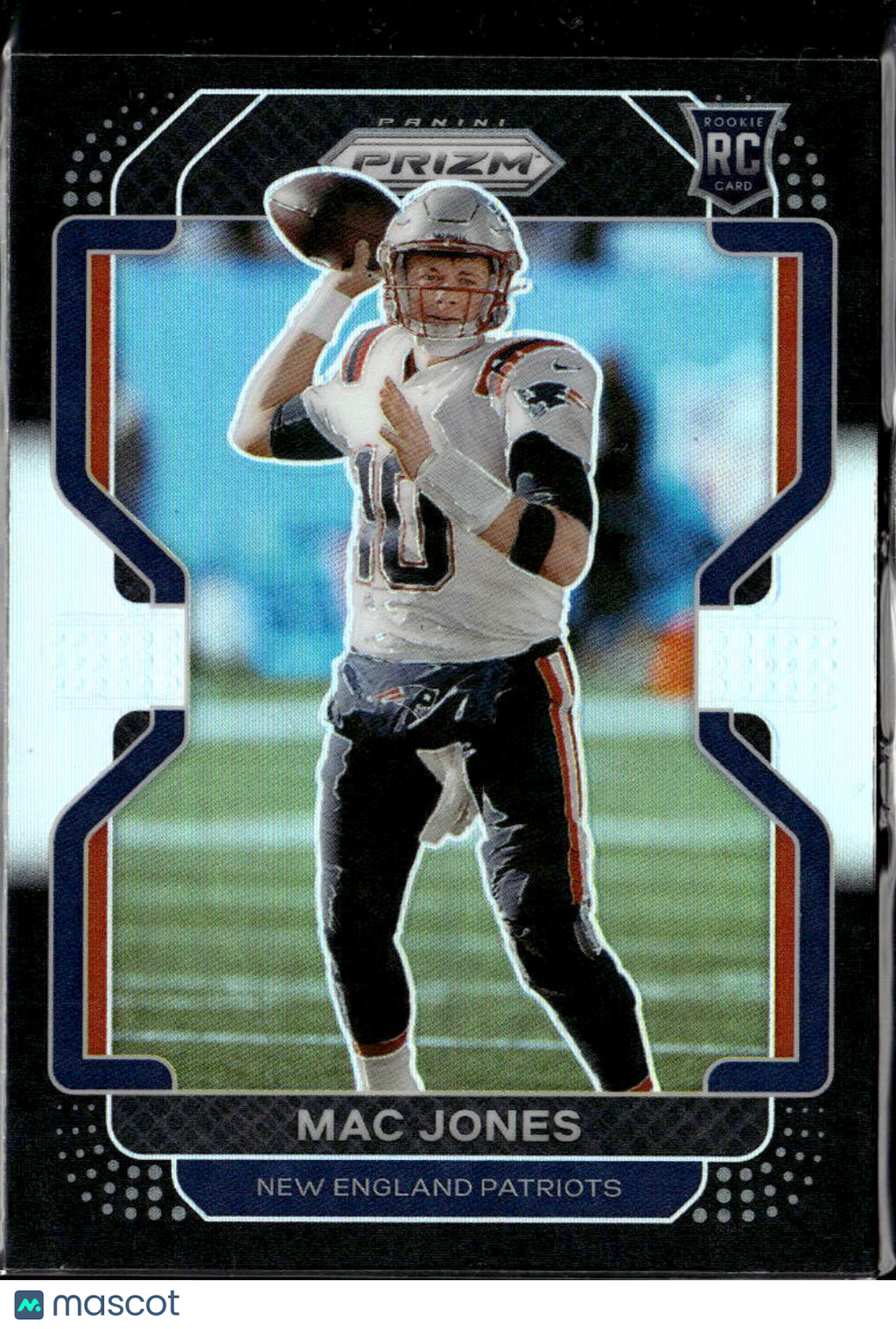 Mac Jones 2021 Prizm Black Silver Prizm Rookie RC New England Patriots