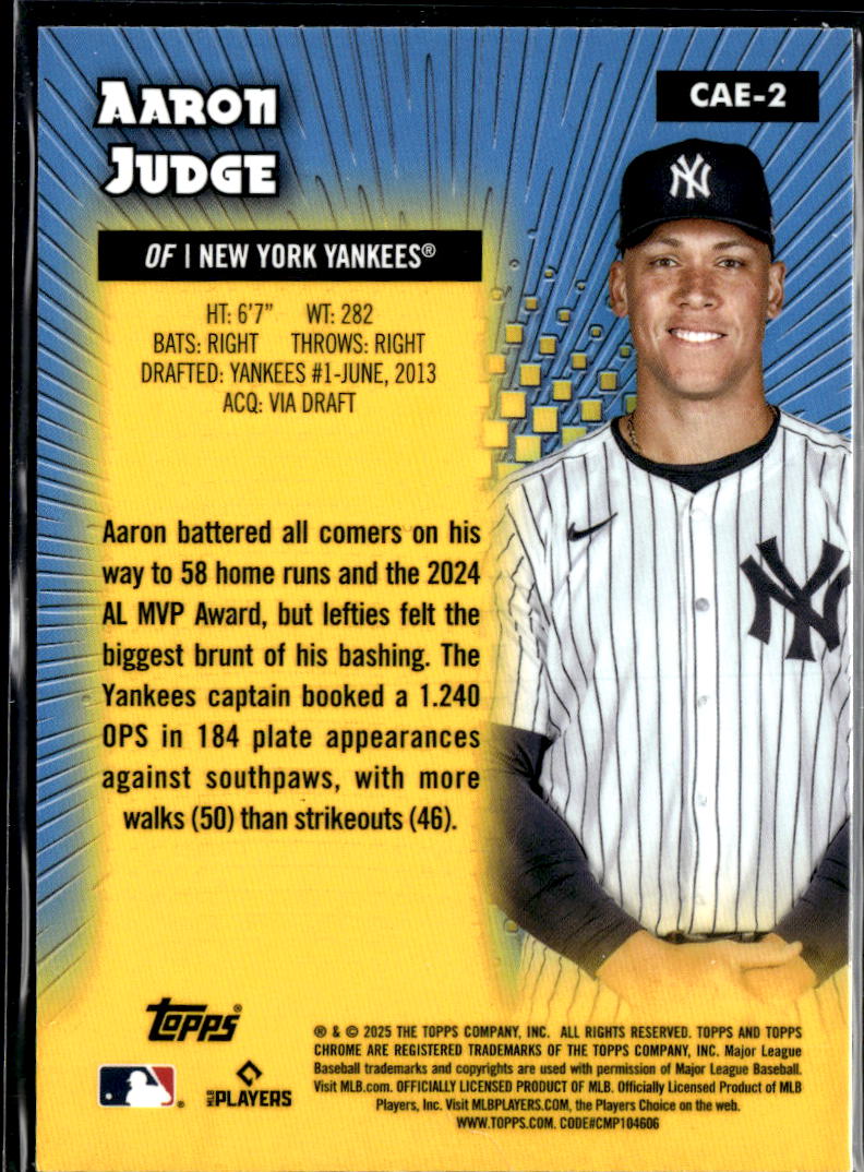 Aaron Judge 2025 Topps Chrome All-Etch LOGOFractor New York Yankees